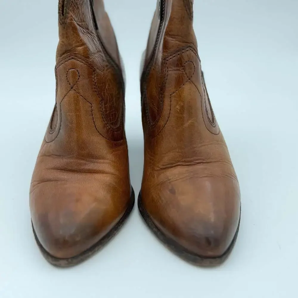 Frye Renee Seam Short Leather Ankle Boots